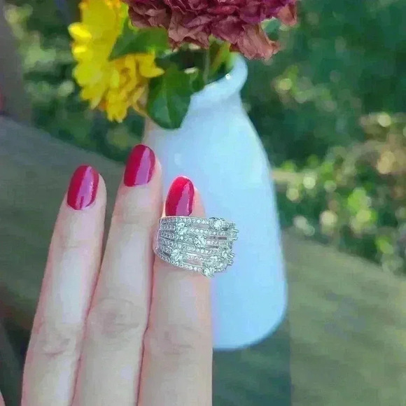 Lafonn Sterling Silver 925 CZ ring size 7 - Picture 6 of 16